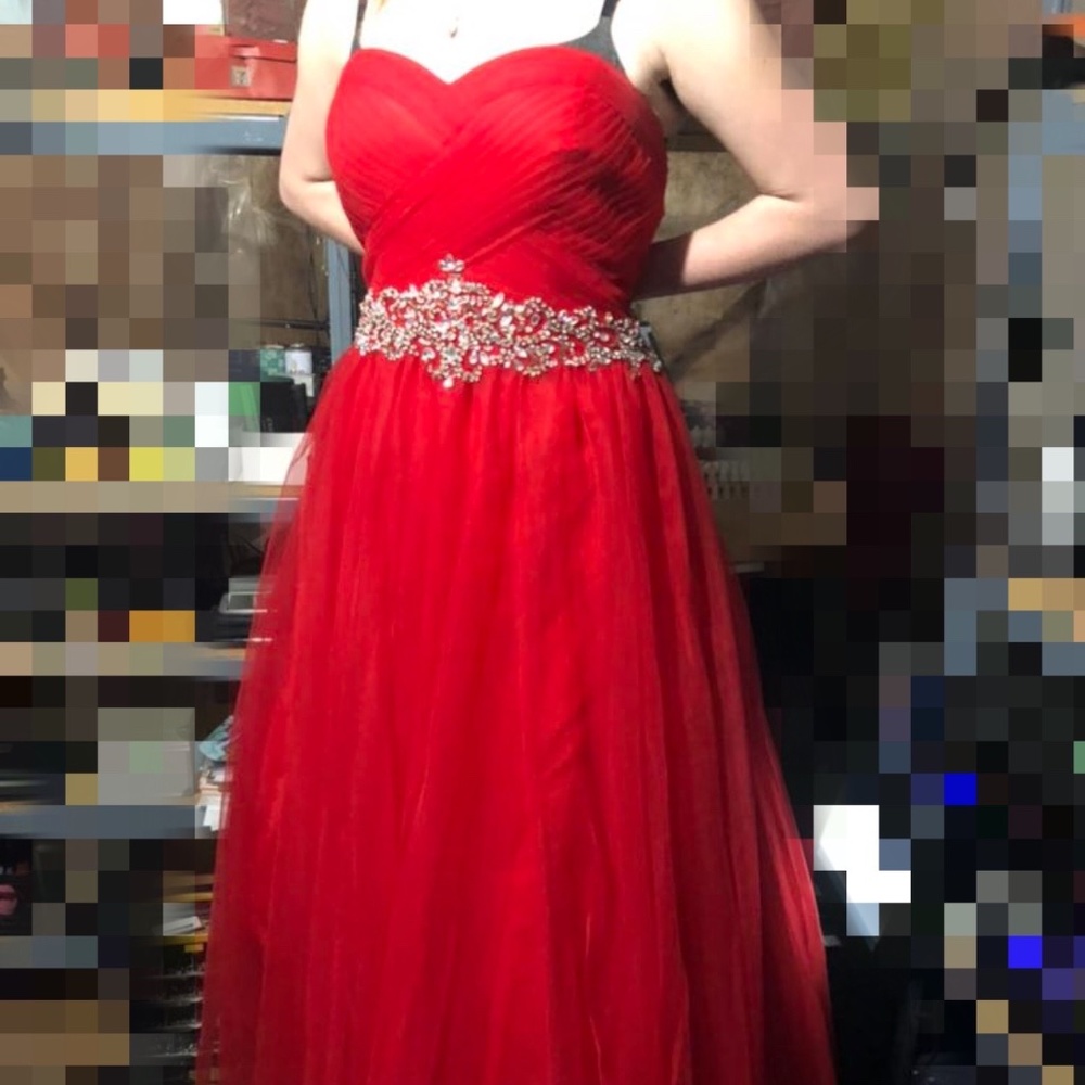 Bright Red Graduation Gown